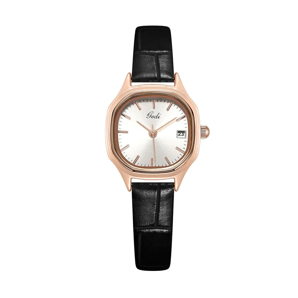 Girls' Square Watch Retro Elegant Quartz Watch Waterproof Women's Clock Reloj V160