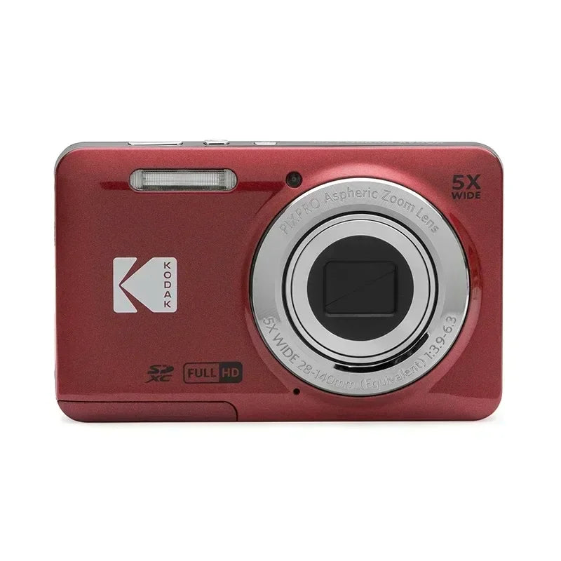KODAK PIXPRO FZ55 16MP Digital Camera 5X Optical Zoom 28mm Wide Angle 1080P Full HD Video 2.7" LCD Vlogging Camera