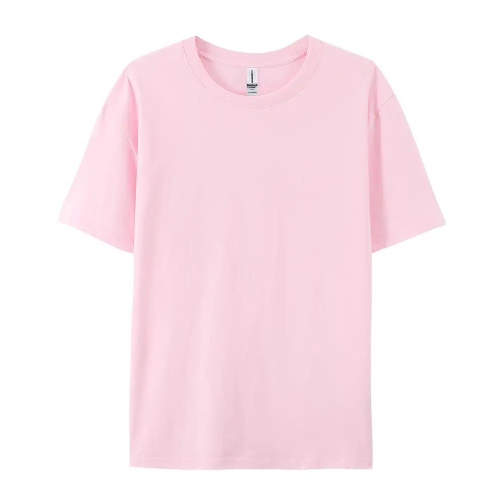100% Cotton Solid T-Shirts Men & Women Short Sleeve Fashion Brand Trend Casual Soft Clothing Tees - Pack of 6 | Summer Tops