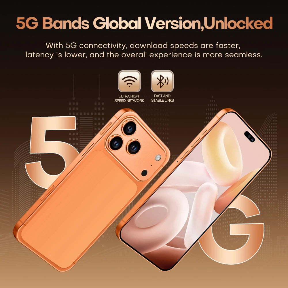2026 Hot High Quality i17 Pro Max Original Intelligent 4G 5G Dual Card Dual Standby System Global Version 8000mAh Battery