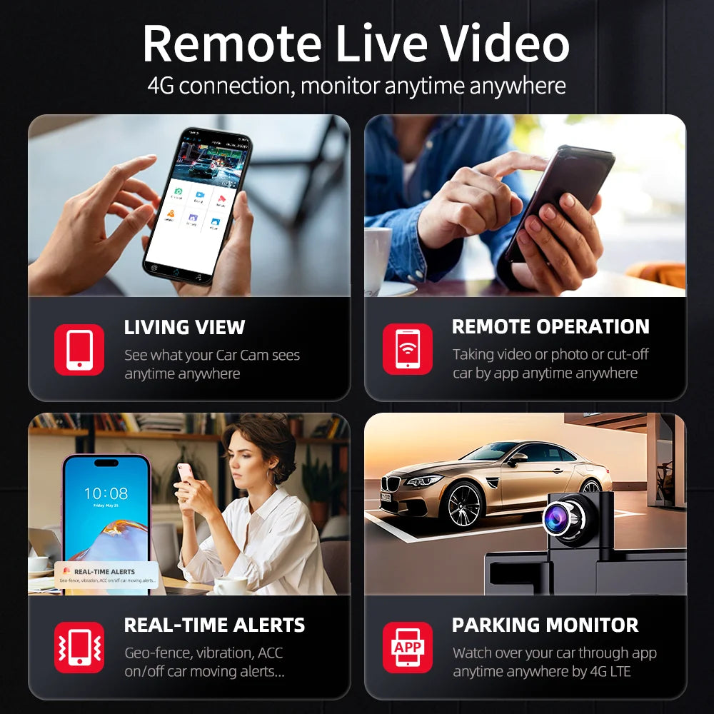Imagebon M80 11.4" 4G Android 15 Dashcam 8 Core Wireless CarPlay Android Auto Split Screen GPS Youtube Parking Monitor Car DVR