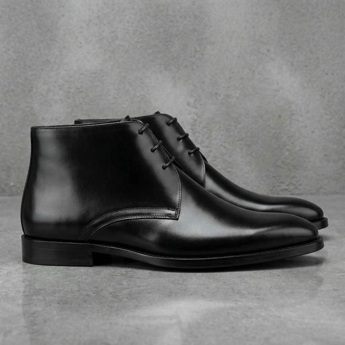 Men's Calf Leather Western Ankle Boots Comfortable Elegant Chelsea Driving Shoes in Multiple Colors