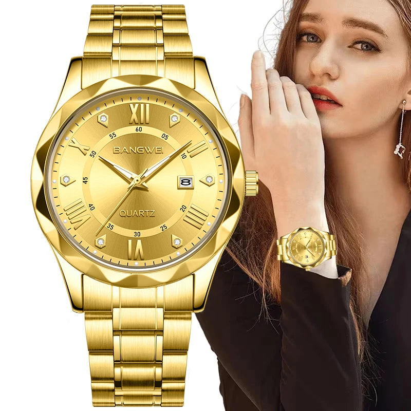 LIGE Elegant Classic Quartz Women's Watches Fashion Creative Diamond Design Top Luxury Waterproof Luminous Calendar Woman Watch
