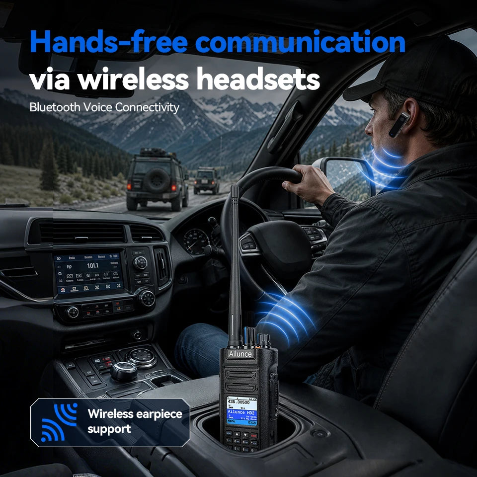 Retevis HD2 Walkie Talkie Bluetooth Dual Band DMR Ham Radio with GPS IP67 3200mAh Talk Alias Two Way Radio For Outdoor Camping