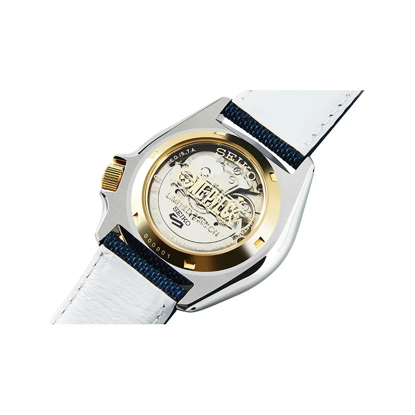 SEIKO Mechanical Movement Leather Strap Watch Men's Watches Red Watch Dial SRPF62K1