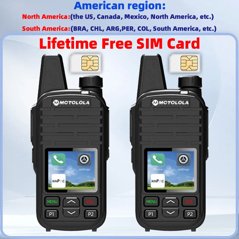 MOTOLOLA SIM card lifetime free 4G global high-definition sound quality walkie talkie supports Bluetooth WiFi POC two-way radio