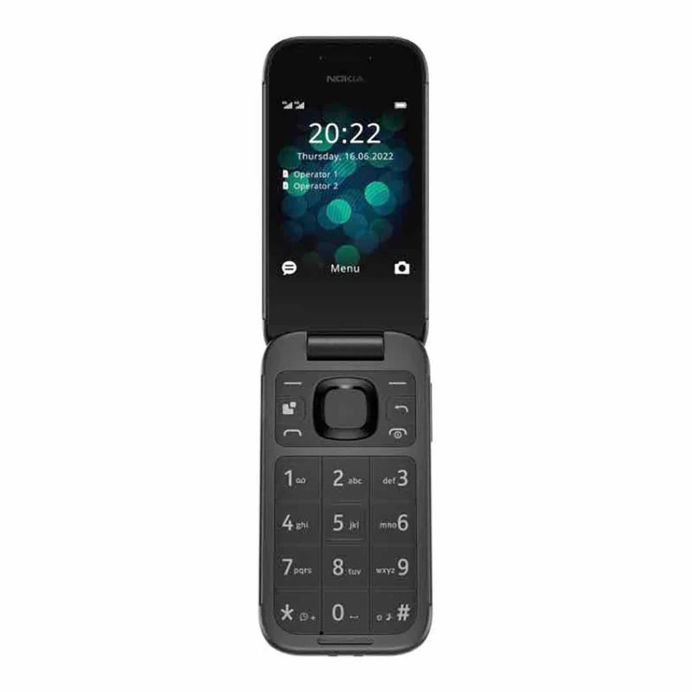 Nokia 2660 Flip 4G Used phone 2SIM LED Flashlight Bluetooth 3.5mm 2.8-inch 1450mAh FM Radio Micro-USB Nokia Backup Phone Unlock