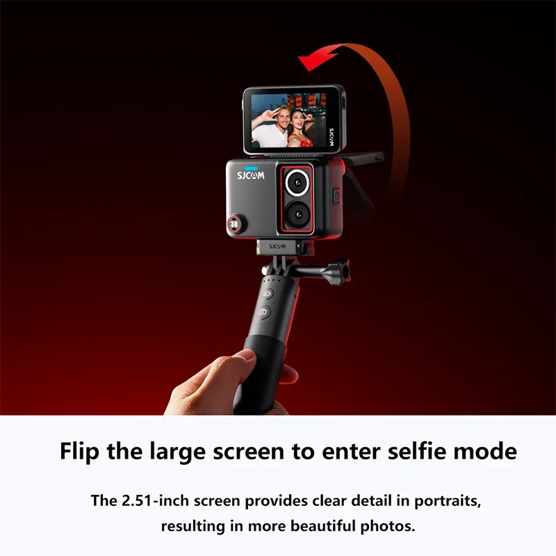 ApexTPNew SJCAM SJ30 8K Dual-Lens Action Camera –30m Waterproof, Night Vision, 7H Battery, With SteadyMotion 2.0 &Voice Control