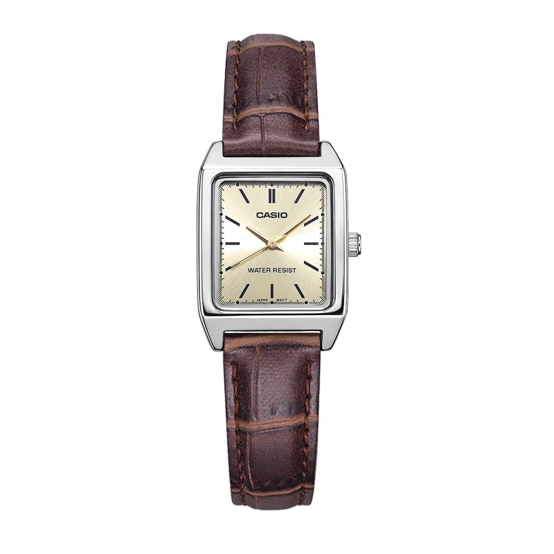Casio Watch Women Leather Square Dial Female Quartz Clock Relogio Mulher LTP-V007L/9E/B