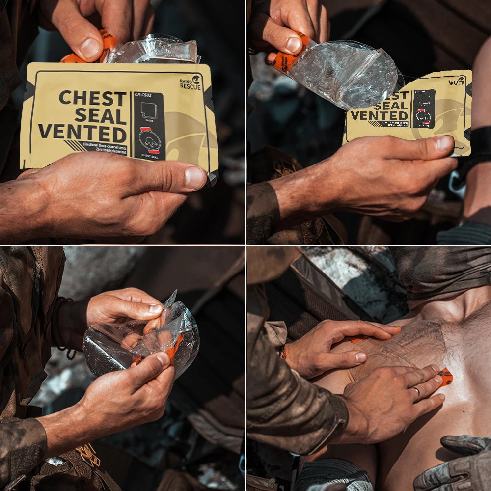 10 of 12 Essential CBRN Survival Items - MUST HAVE: IFAK Refill Supplies, Rhino Rescue Trauma Kit, Combat Survival Gear Medical Kit, Tactical for Emergency First Aid
