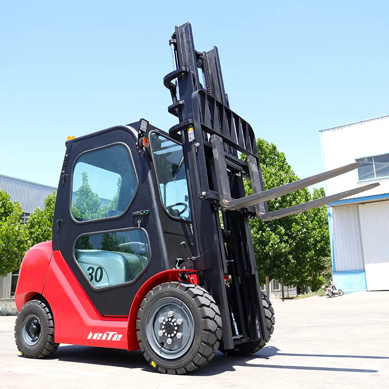 New 3 ton Diesel Forklift Heavy Duty Hydraulic Lift China Factory Price 4x4 Wheel Forklift with CE/EPA Forklift Custom