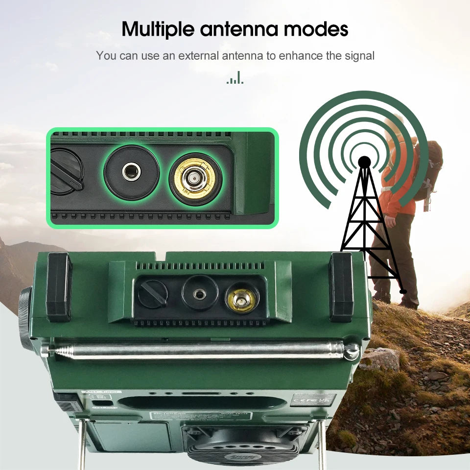 4 of 12 Essential CBRN Survival Items - MUST HAVE: RETEKESS TR113 Portable Radio Flagship Fever Receiver Full Band Ham Radio Amateur Shortwave Antenna Bluetooth Radios VHF UHF SSB