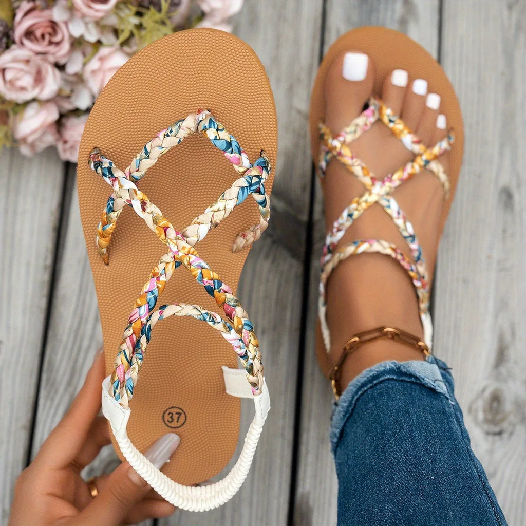 Fashionable Lightweight Large Size Beach Sandals for Women Summer New Round Head Comfortable Fish Mouth Casual Sandals