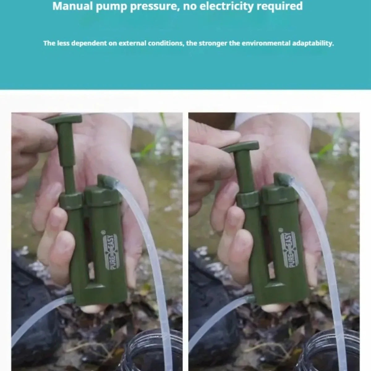 7 of 12 Essential CBRN Survival Items - MUST HAVE: Portable Water Purifier Filter Camping Outdoor Emergency Disaster Relief Survival Gear Compact Treatment Device