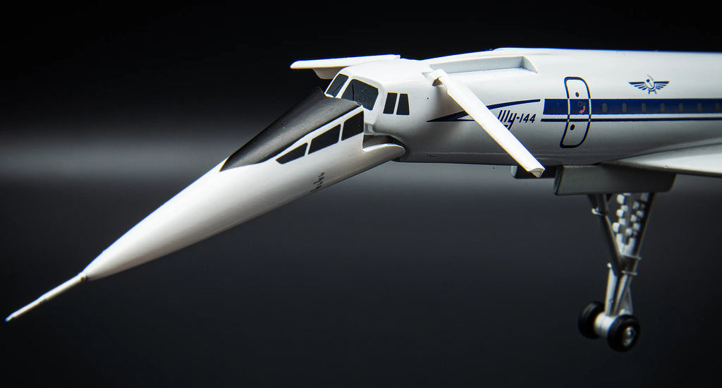 Herpa Tupolev TU-144D Aeroflot CCCP-77112 1:200 Diecast Supersonic Aircraft Model Metal Collectible