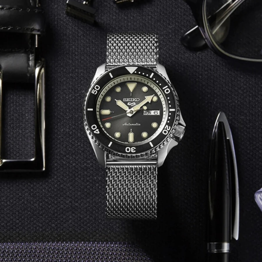 SEIKO SRPD73K1 Men's Automatic Diver Sports Watch 42.5mm Black Dial Steel Bracelet 100m Waterproof Luminous Bezel 4R36 Movement