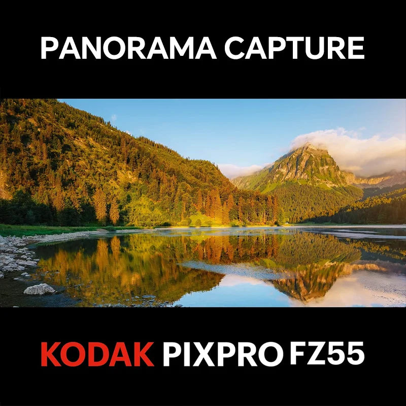 KODAK PIXPRO FZ55 16MP Digital Camera 5X Optical Zoom 28mm Wide Angle 1080P Full HD Video 2.7" LCD Vlogging Camera