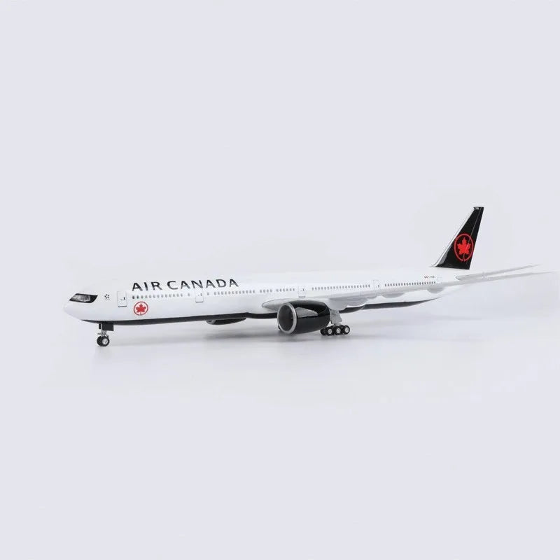 1:157 Scale 47cm Aircraft B777 Canada Air Airlines Model With Light and Wheel Diecast Resin Airplane Collection Display Gifts