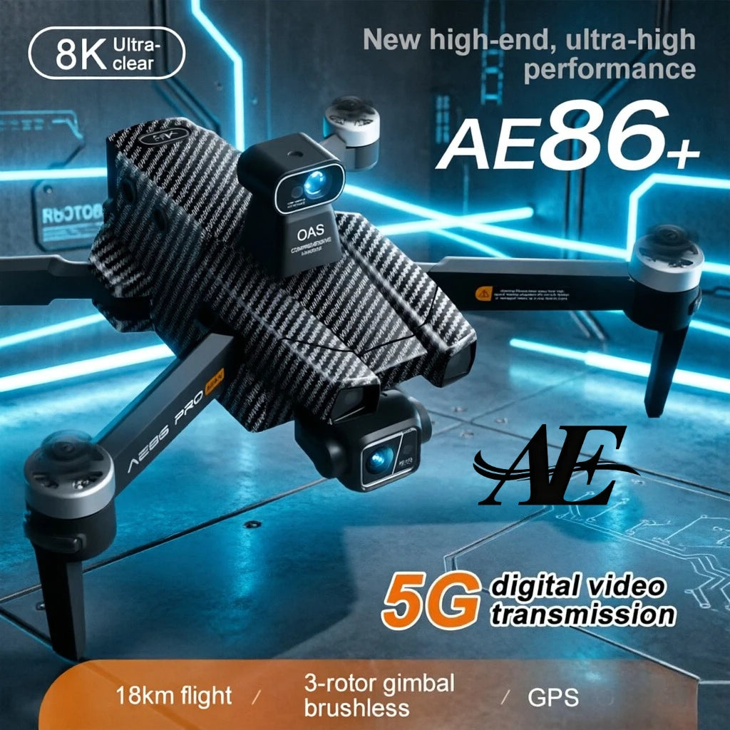 NEW Drone 8KM Long Range 8K HD Camera GPS Return 5G Transmission 360° Laser Obstacle Avoidance Brushless RC Quadcopter Gift