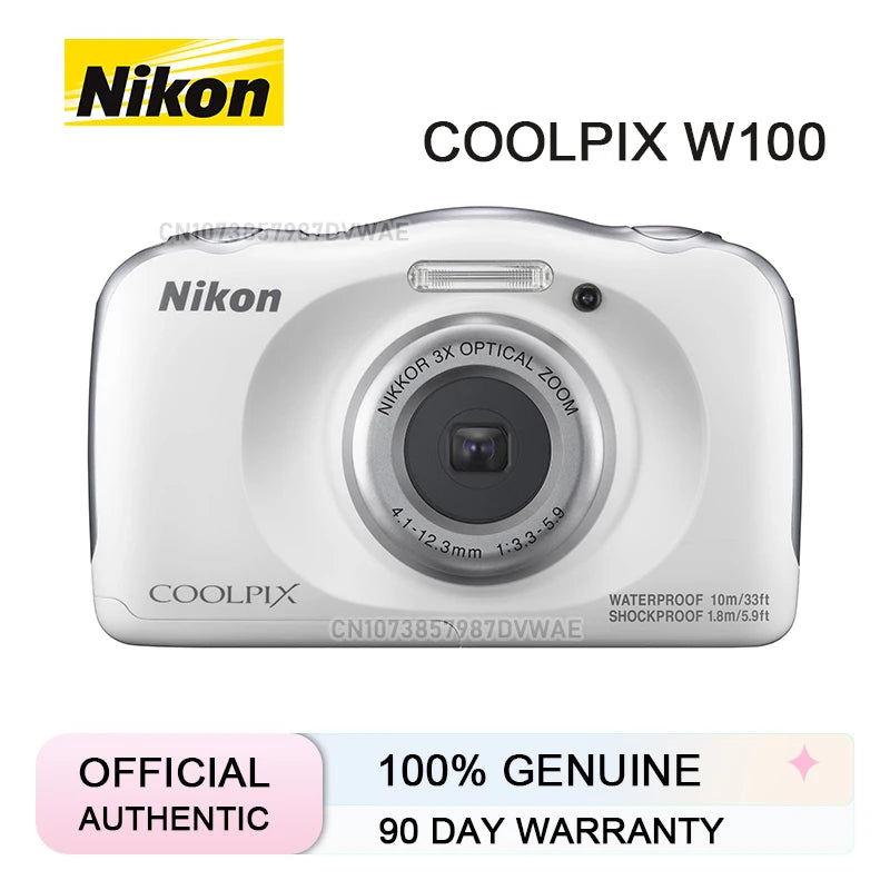 【Original】Nikon Digital Camera COOLPIX W100 2.7-inch LCD Full HD 1080P Camera Portable Digital Camera