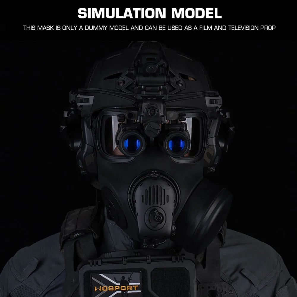 M53  Gas Mask CBRN (Chemical, Biological, Radiological, and Nuclear) protective gear for Tactical  Full Face Protective Mask with Fan Filteer Microphone Communication