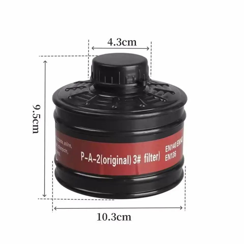 9 of 12 Essential CBRN Survival Items - MUST HAVE: Gas Mask Filter 40mm Respirator Canister Practical Replacement Accessory mask Chemical gas mask Respirator