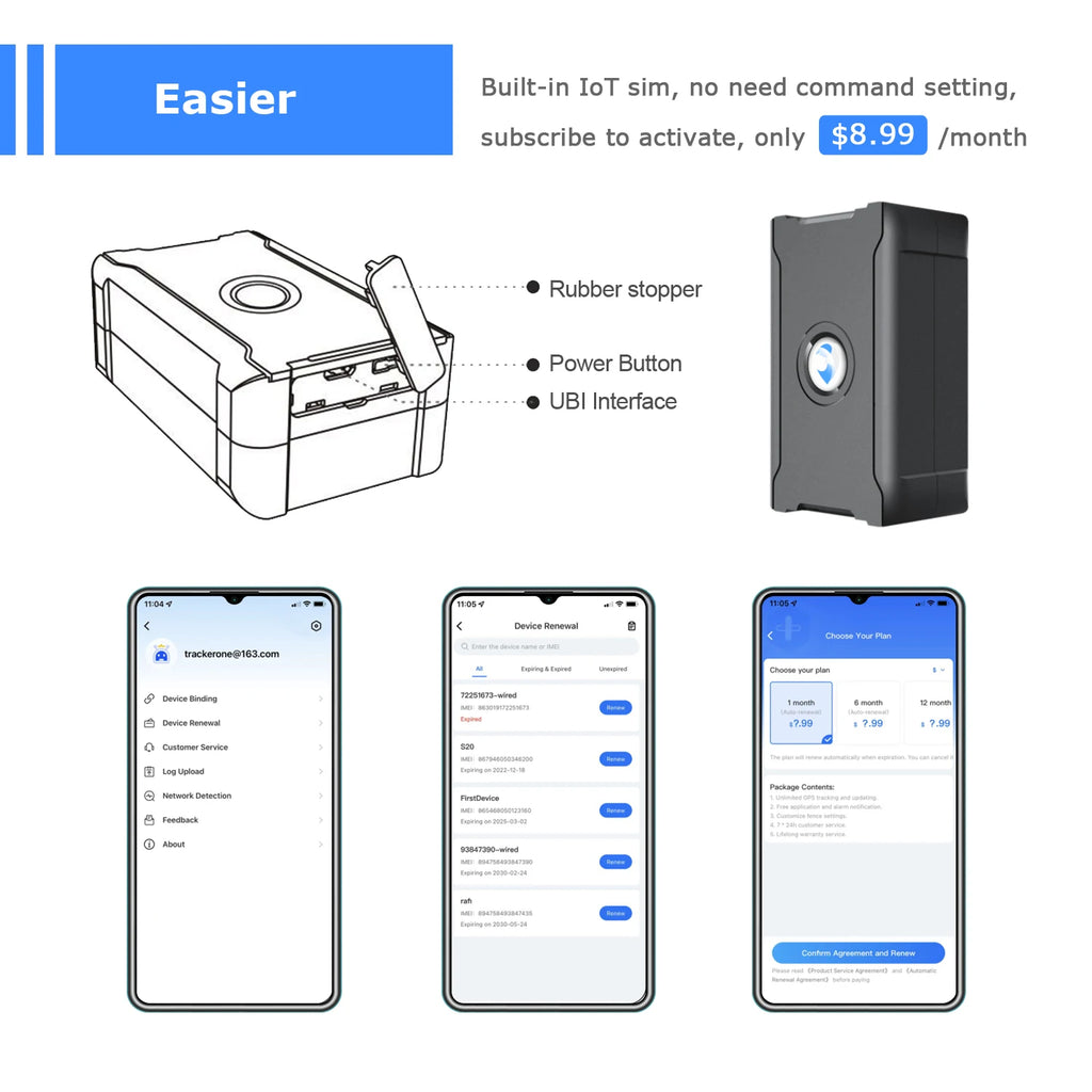 Satellite (GPS) Vehicle Tracking Device, No SIM
