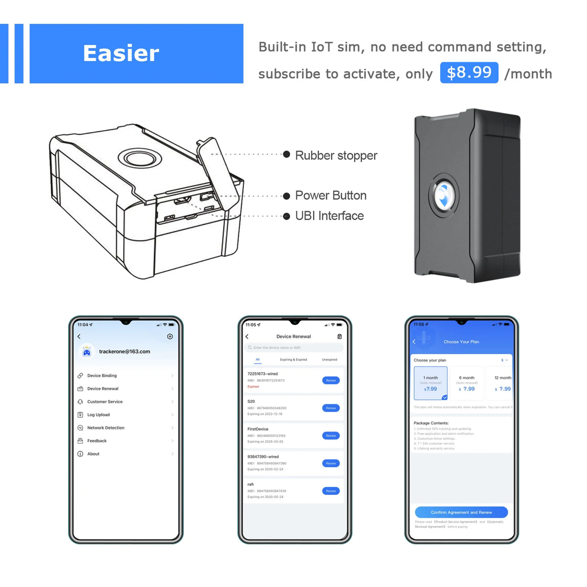 Satellite (GPS) Vehicle Tracking Device, No SIM