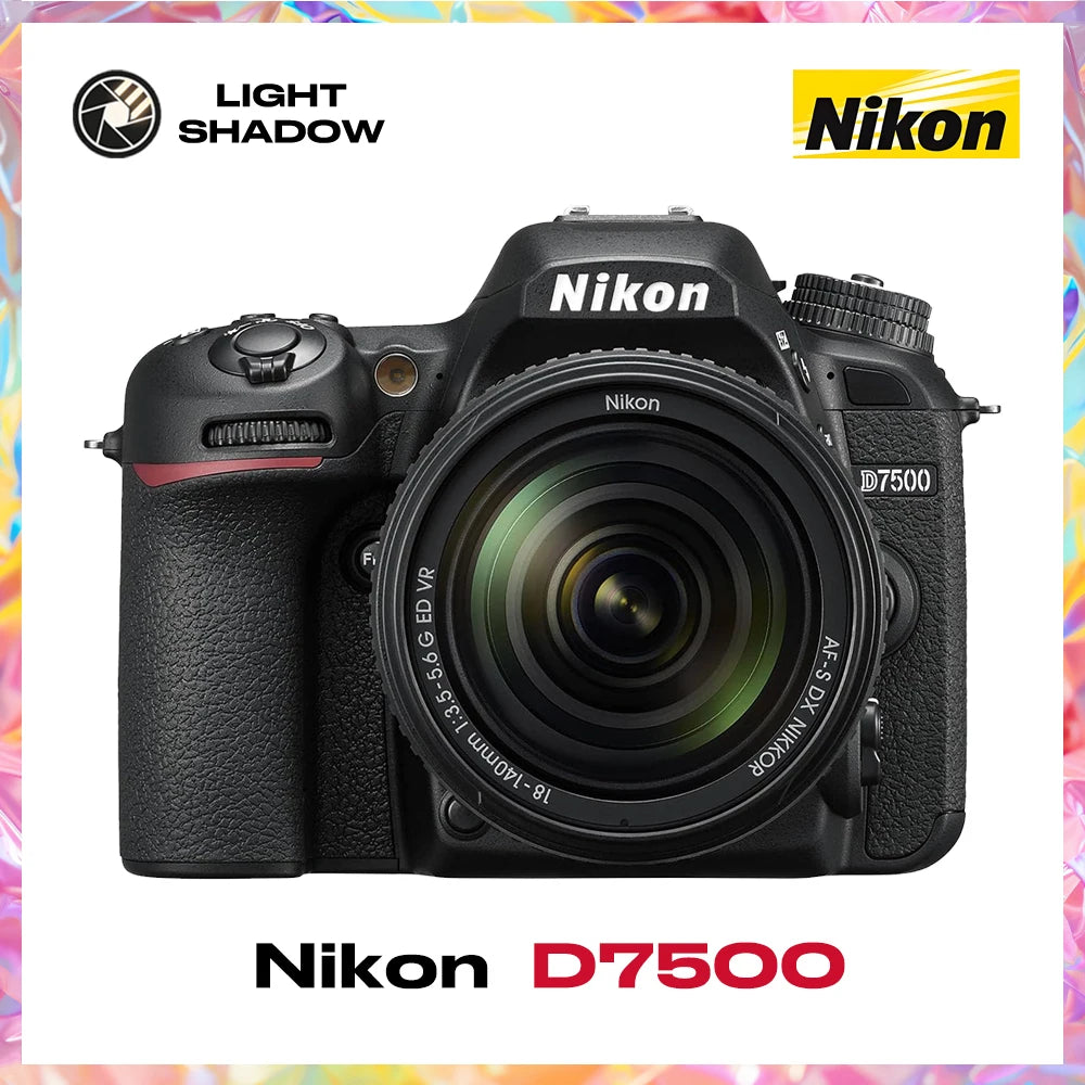 Nikon D7500 DSLR Camera Kit with 18‑140mm Lens 20.9MP High‑Definition APS‑C 4K UHD Video WiFi Bluetooth Photography Camera