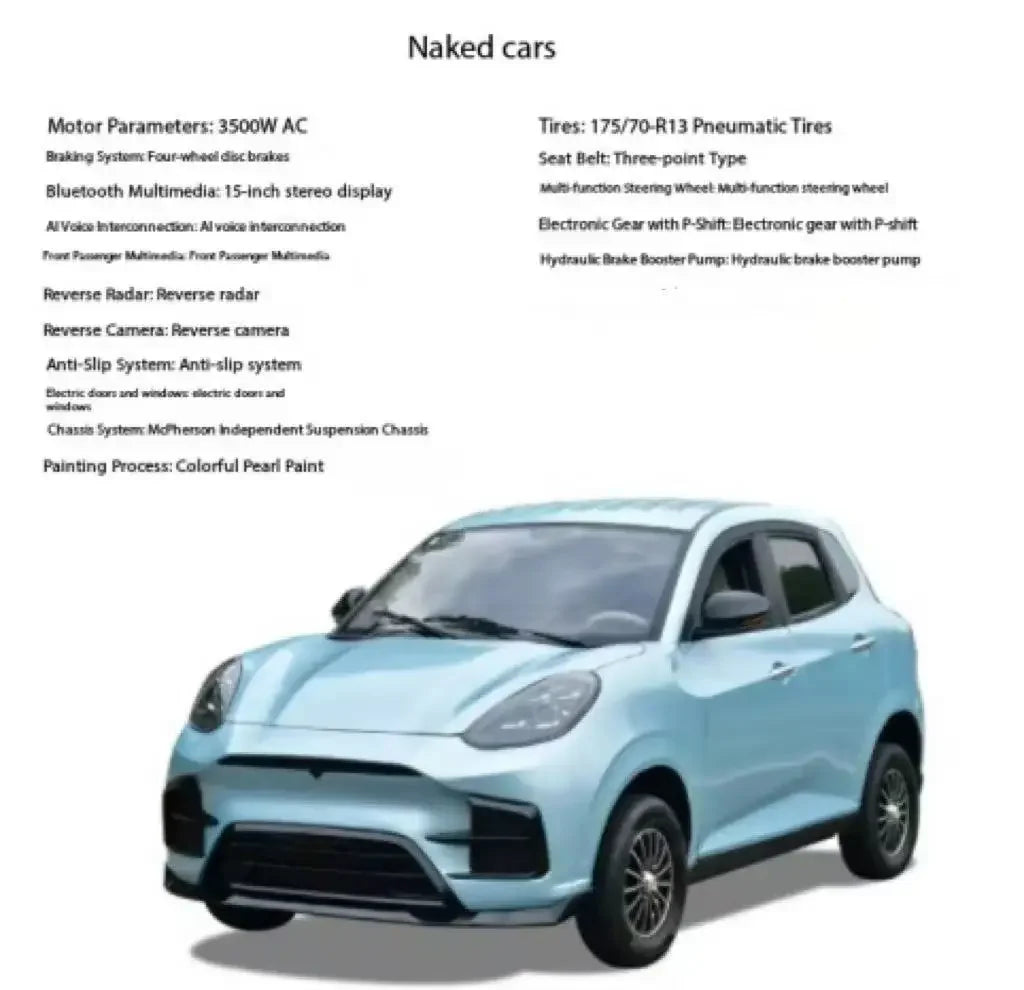 Four-wheeled electric vehicle, household transportation, dual-purpose fully enclosed adult four-wheeled electric vehicle