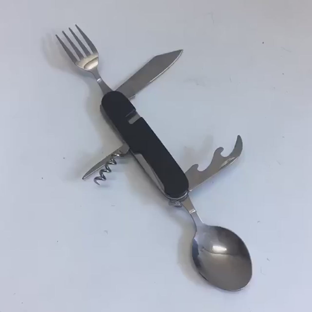 Mini Folding Detachable Combination Outdoor Hiking Travel Cutlery Multi-open Aluminum Handle Swiss Knife Gift Fruit Knife