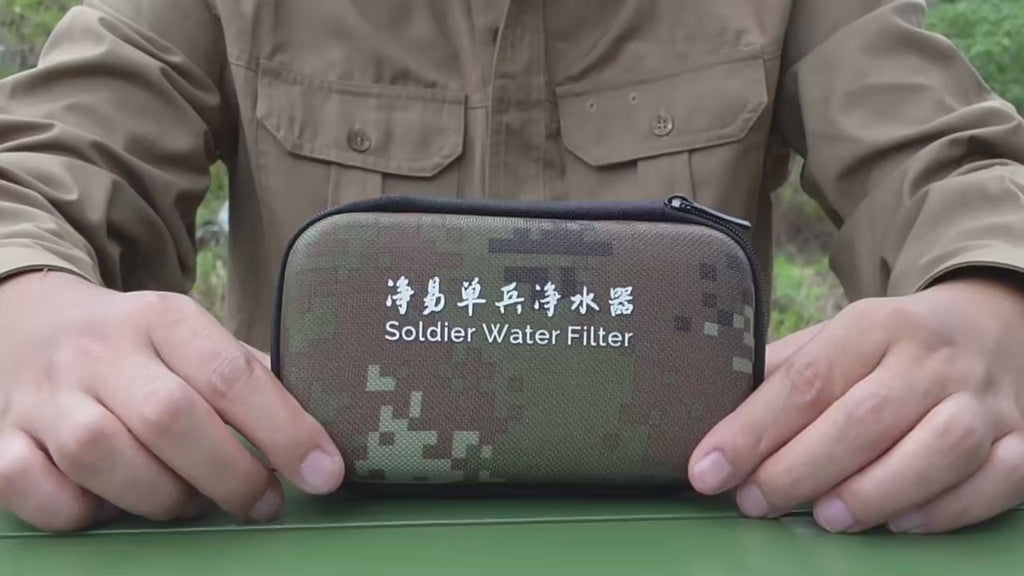 7 of 12 Essential CBRN Survival Items - MUST HAVE: Portable Water Purifier Filter Camping Outdoor Emergency Disaster Relief Survival Gear Compact Treatment Device
