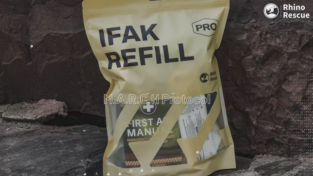 10 of 12 Essential CBRN Survival Items - MUST HAVE: IFAK Refill Supplies, Rhino Rescue Trauma Kit, Combat Survival Gear Medical Kit, Tactical for Emergency First Aid